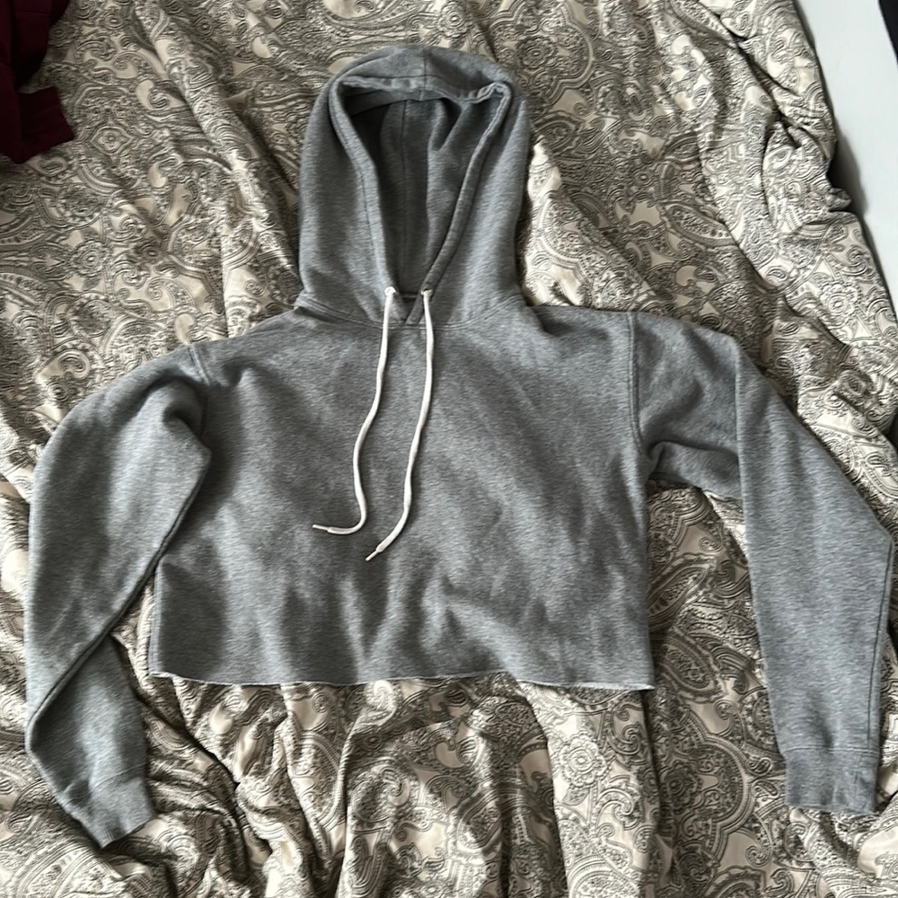 Women’s Grey Crop Hoodie From Target Size Small
